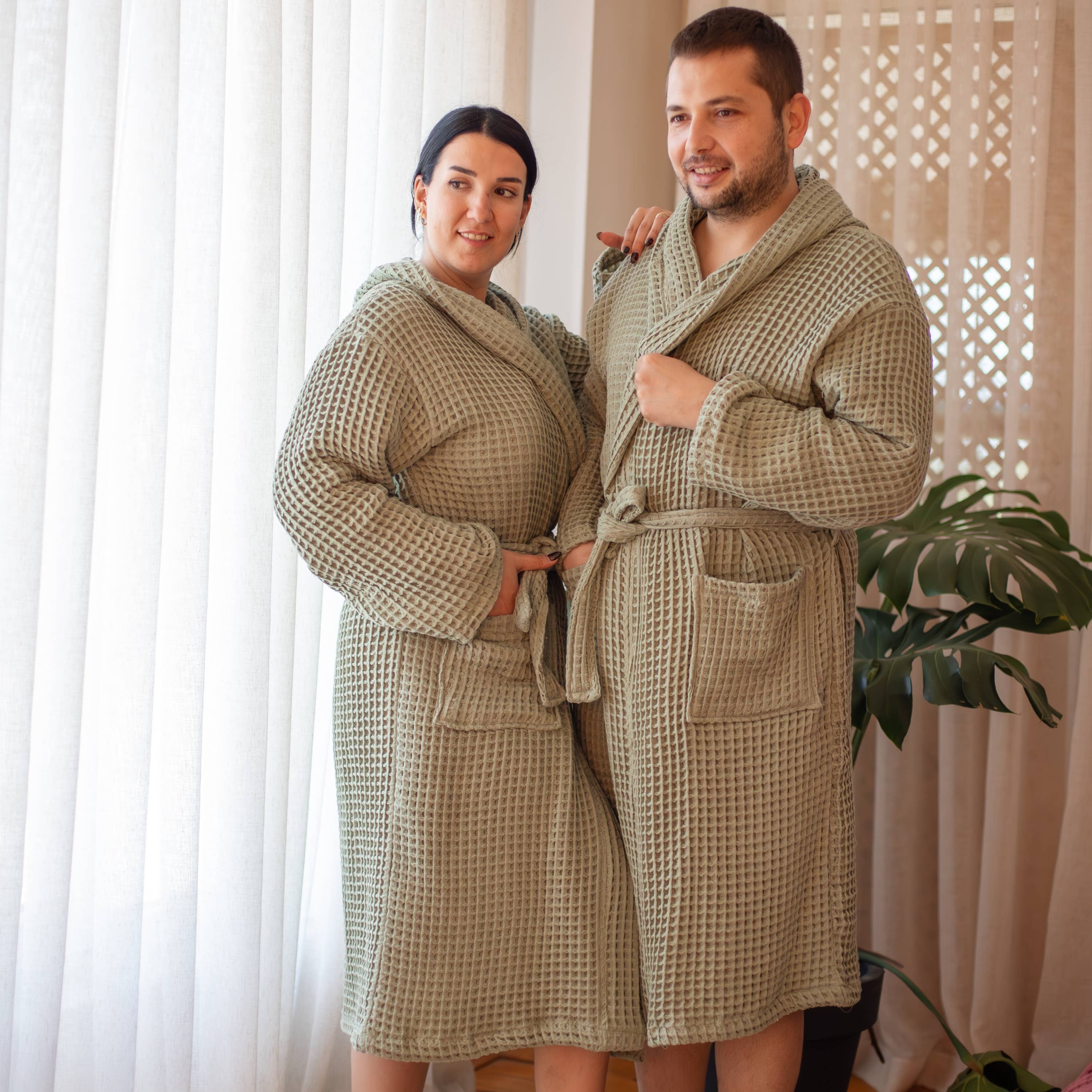 Vivamaison – Engroshandel Morgenkåbe - Unisex – Premium Vaflet Bomuld Badekåbe, Unisex Spa Komfort143