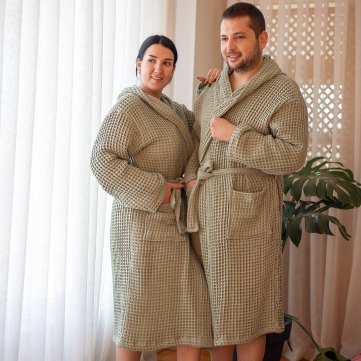 Vivamaison – Engroshandel Morgenkåbe - Unisex – Premium Vaflet Bomuld Badekåbe, Unisex Spa Komfort143