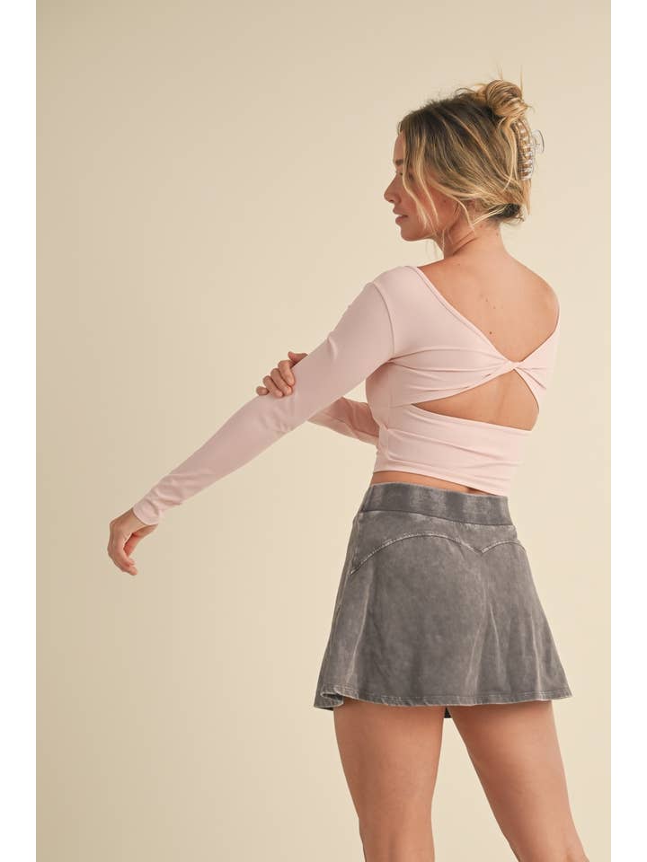 KIMBERLY C - Wholesale Athletic Top - Women's - Twist Back Long Sleeve Top7