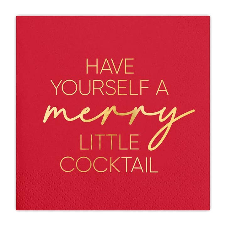 Cocktail Napkin - Merry Little Cocktail for wholesale by Santa Barbara Design Studio by Creative Brands