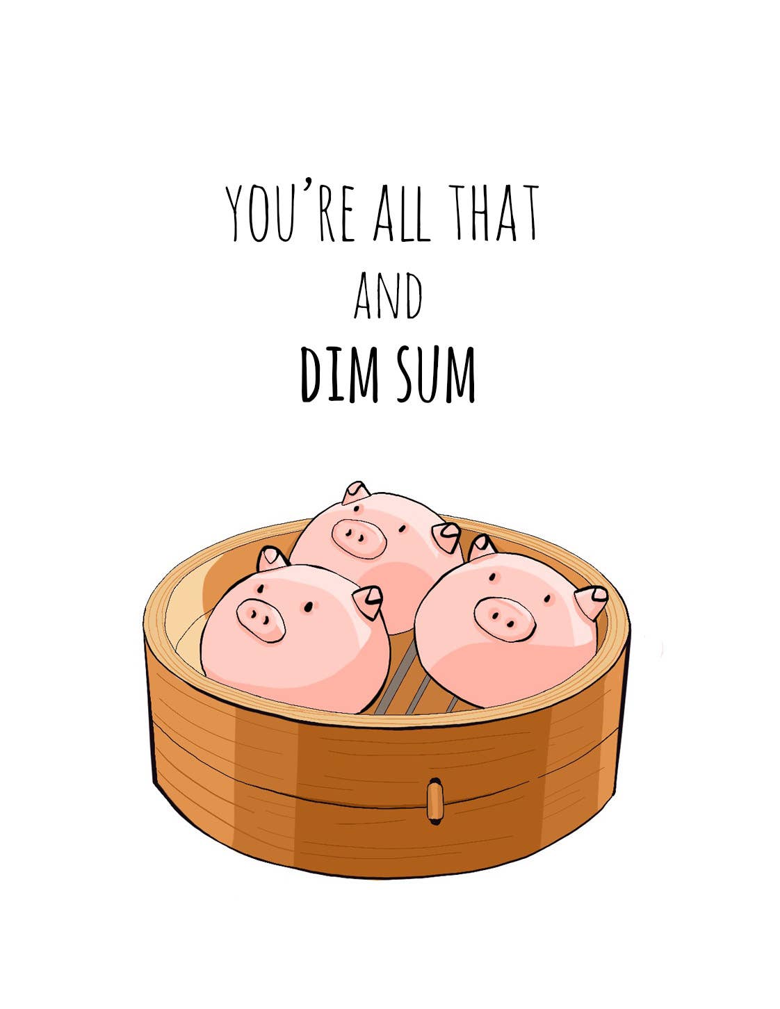 Noted By Copine - Wholesale Love Card - Piggy Dim Sum1
