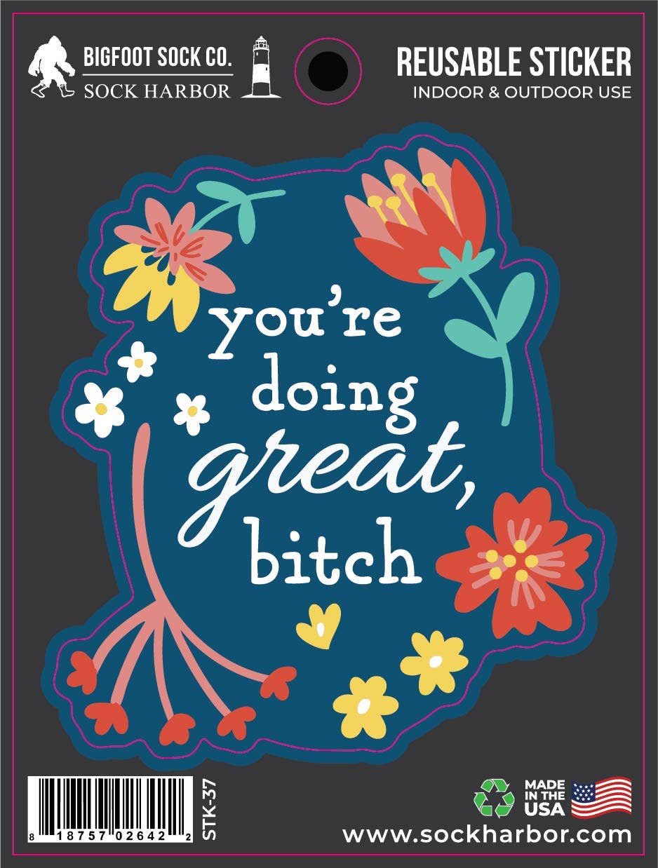 Not Applicable You're Doing Great Sticker for wholesale on Faire1