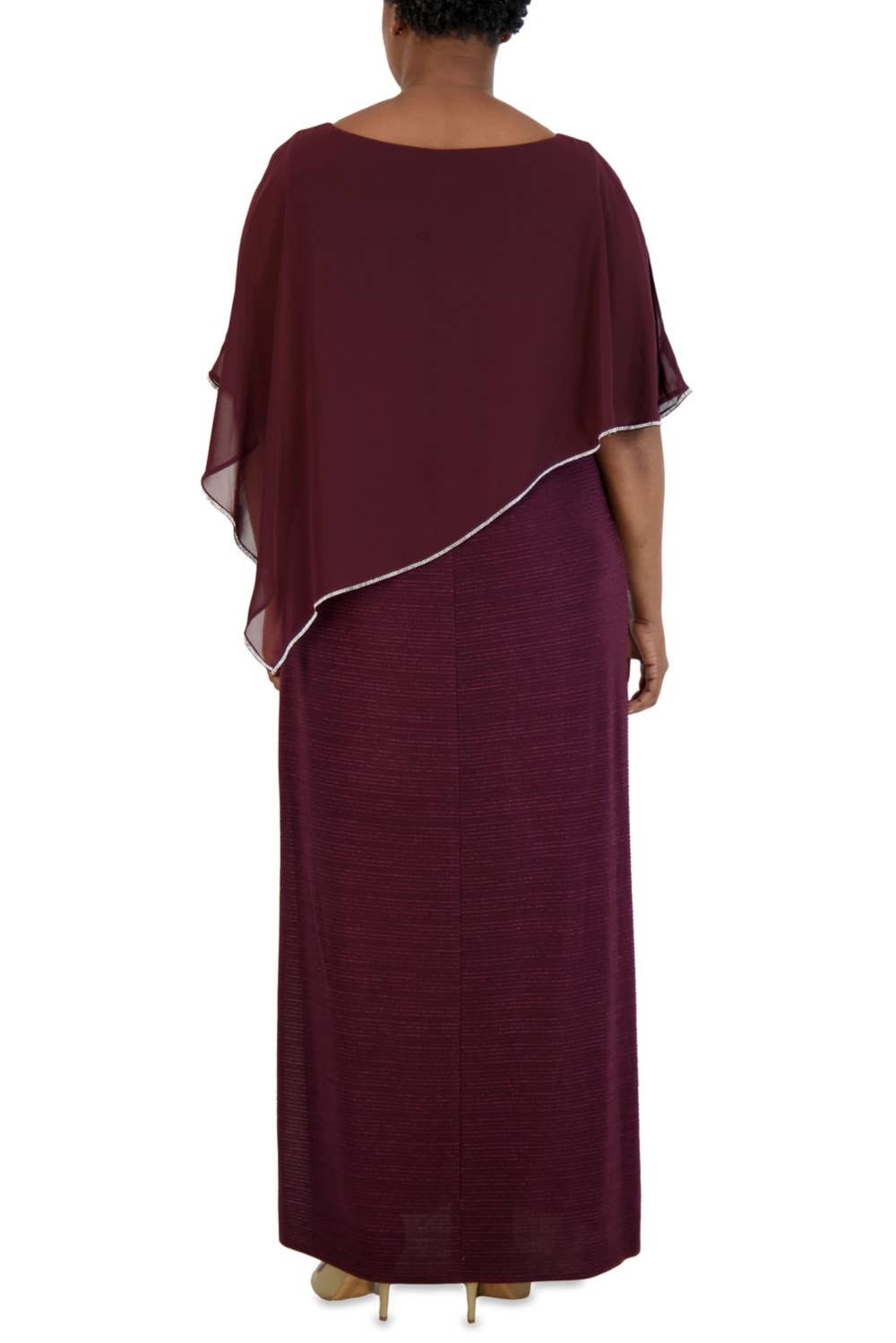 New Yorker's Apparel – wholesale Dress – Women's – RM Richards Sheer Cape Long Evening Dress0