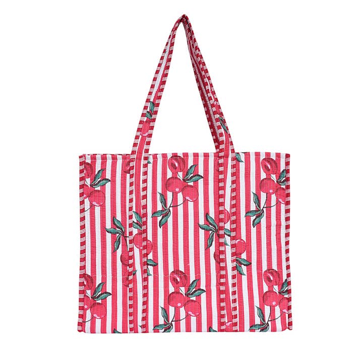 Summer Fruits Tote In Cherry for wholesale by CYC