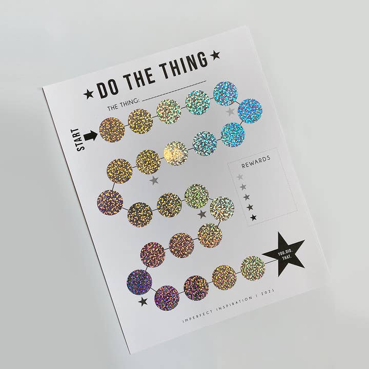 Imperfect Inspiration - Wholesale Sticker - Scratch Off Goal + Habit Trackers - 5 Pack4