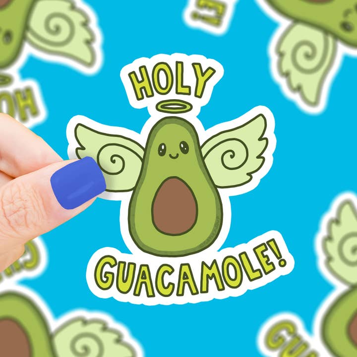 Turtle's Soup - Wholesale Sticker - Holy Guacamole Avocado Funny Food Puns Vinyl Sticker