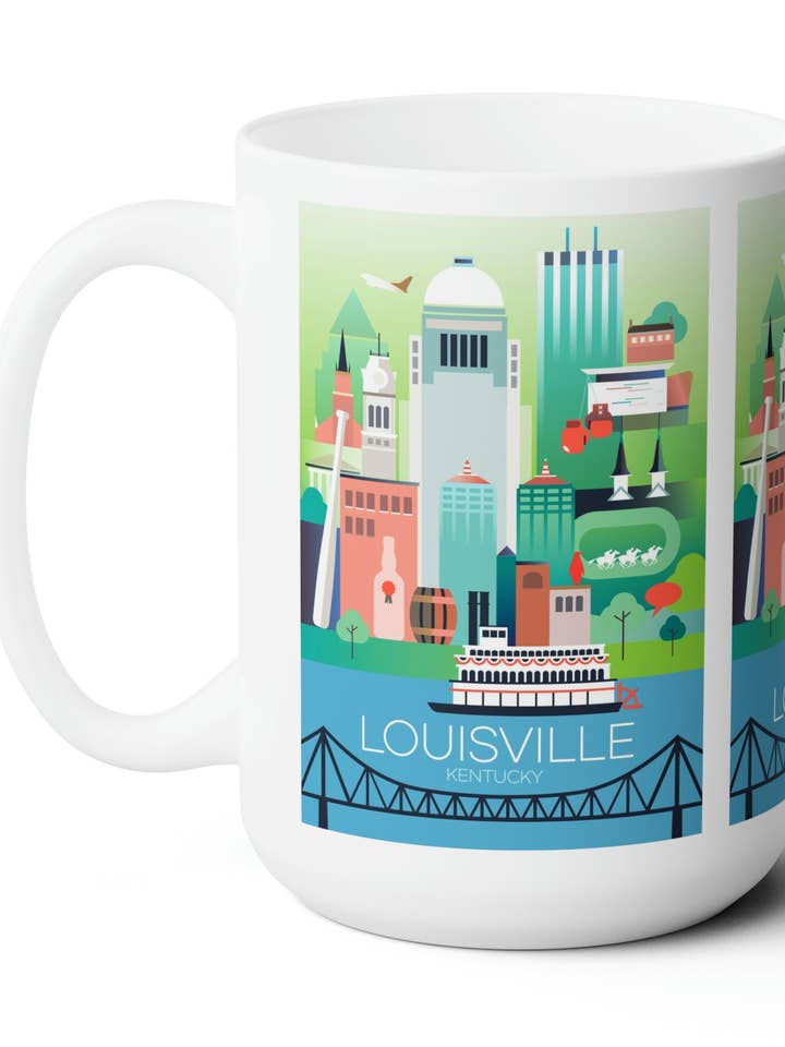 Louisville keramisk mugg 15oz för wholesale av Max & Oscar
