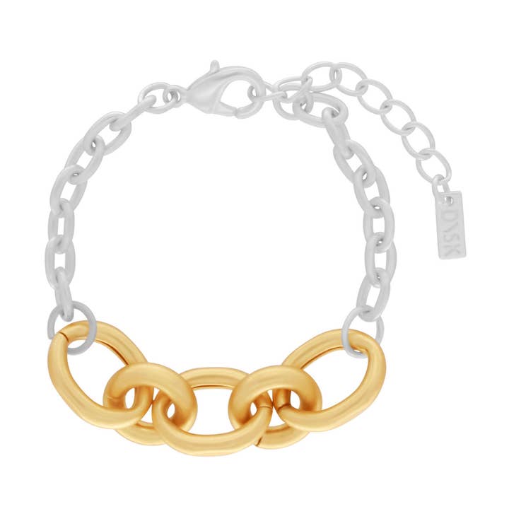 Bracelet à maillons courts 2 tons Tula IN:STORE plaqué argent pour la vente par Dansk Copenhagen