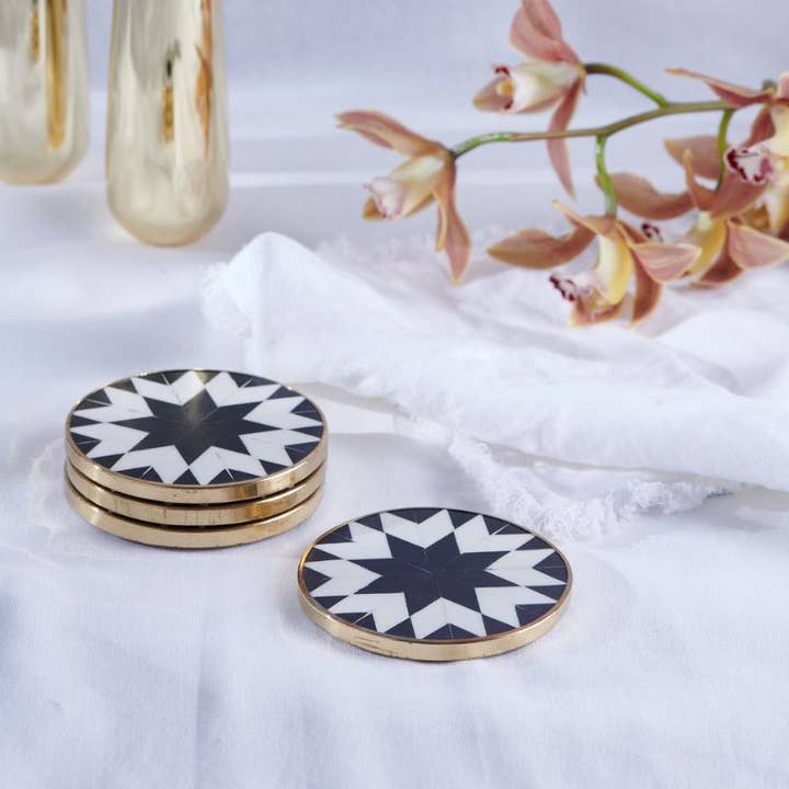 CLINQ - Wholesale Coasters - Bone Inlay Coasters1