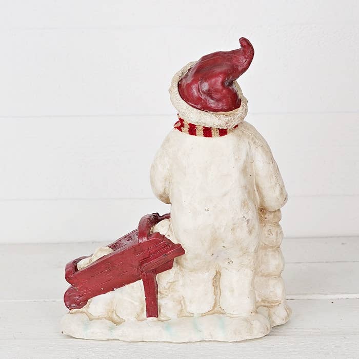 Impressive Enterprises, Inc. - Wholesale Christmas Decoration - M2837- 12"x 16" Paper Mache Snowman w.slide-1/2pcs