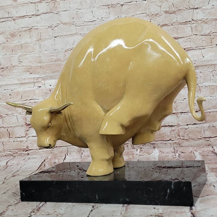 Bronzhaus – Großhandel Skulptur – Bronzestierstatue Moderne Abstrakte Bauernhaus Skulptur Dekor5