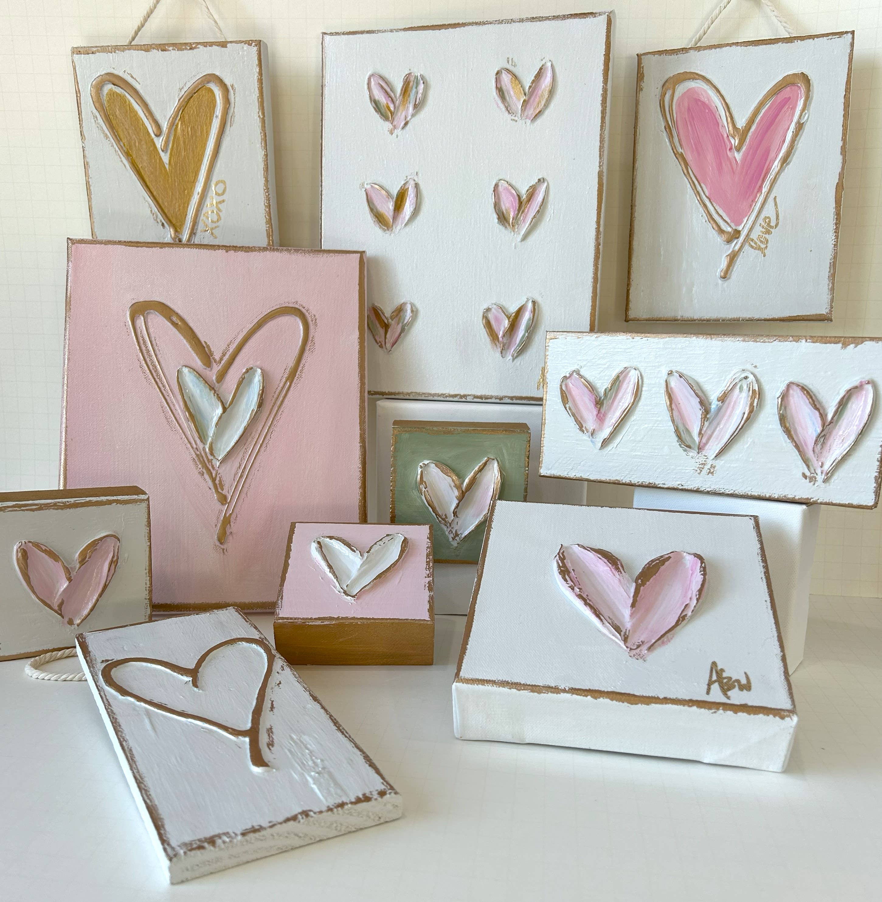 Coddiwomple - Wholesale Painting/Drawing - Heart block |  valentine | pastel | xoxo | love3