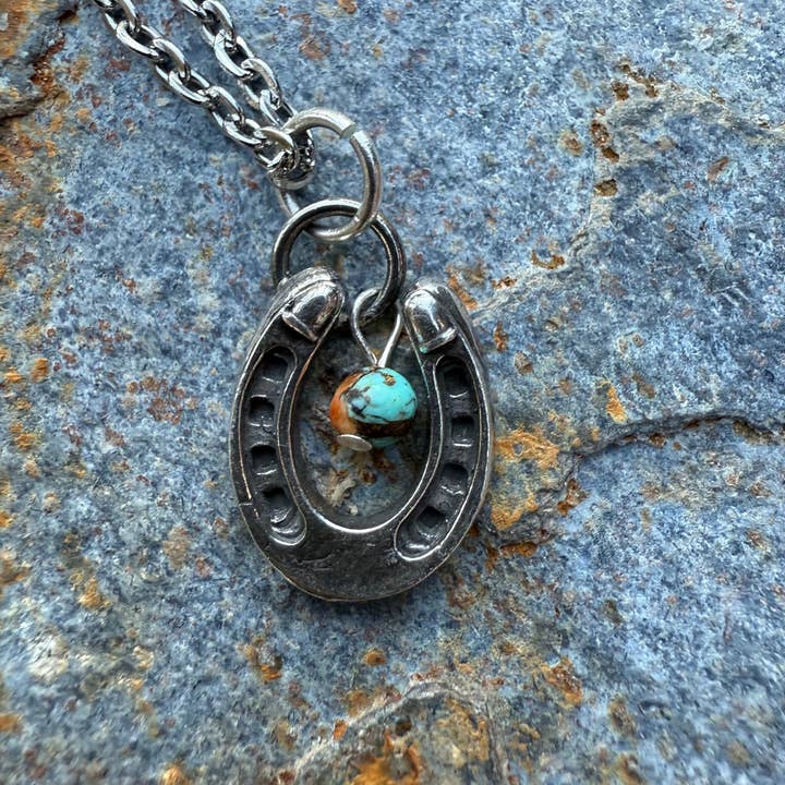 Wild Mountain Soul Designs - Wholesale Pendant/charm necklace - Silver Western Horseshoe Pendant3