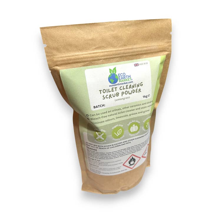Eco Earth Market - Wholesale Toilet Cleaner - Lemongrass Toilet Cleaning Scrub Powder 1kg0