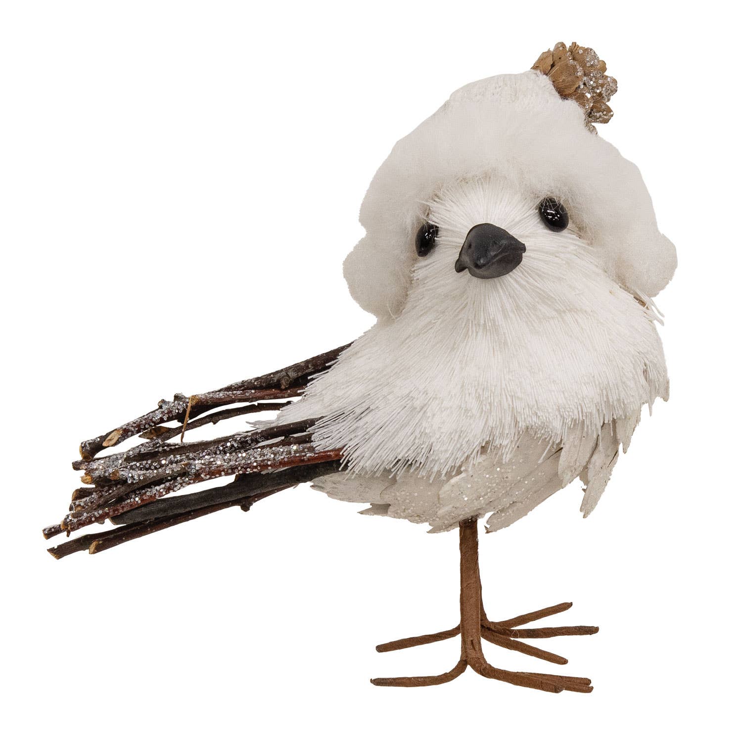 Bright Ideas - Wholesale Christmas Decoration - White Bird with Beanie0