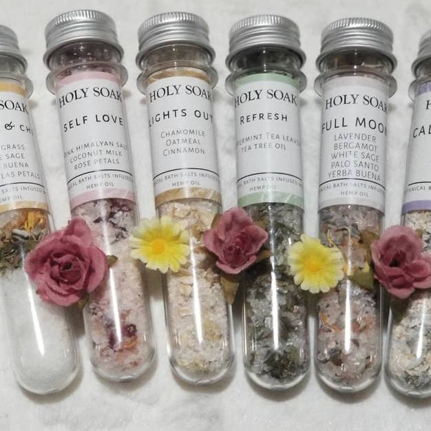 Sels de Bain en Tubes 40ml pour la vente par holysoak