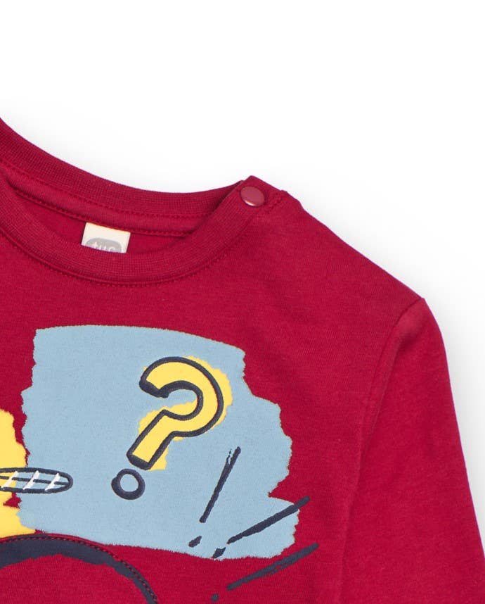 tuc tuc - Wholesale T-Shirt - Kids - Red detective print t-shirt for boys3