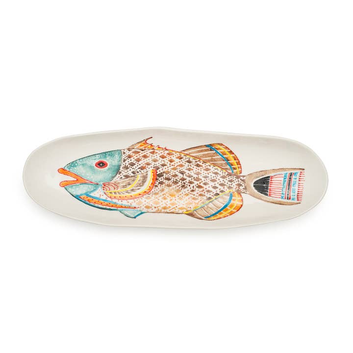 Fantastical Fish Long Narrow Tray | Tableware for wholesale by BlissHome