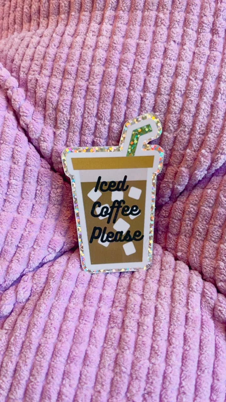 Prosecco Rose Boutique - Wholesale Sticker - Iced Coffee Sticker (Holographic)