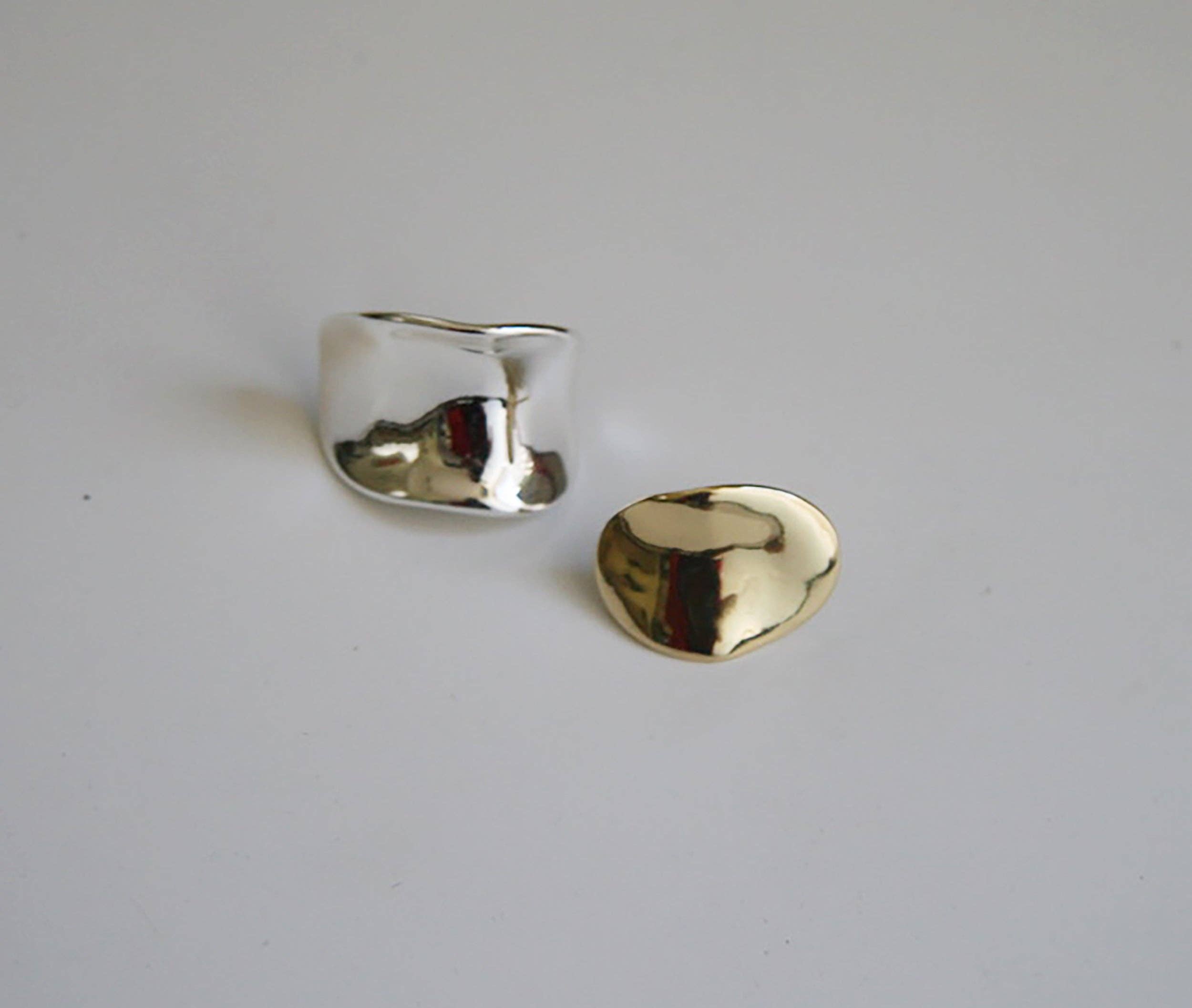 By Orly - Wholesale Stud/Post Earrings - Fela Gold-Filled Abstract Stud Earrings5