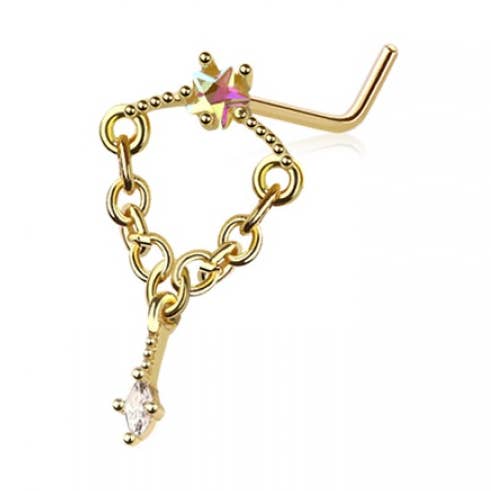 CORRENTE DE GÁLEOS EM ESTRELA CENTRAL MARQUISE CZ 316L EM AÇO CIRÚRGICO por atacado de CRAVE