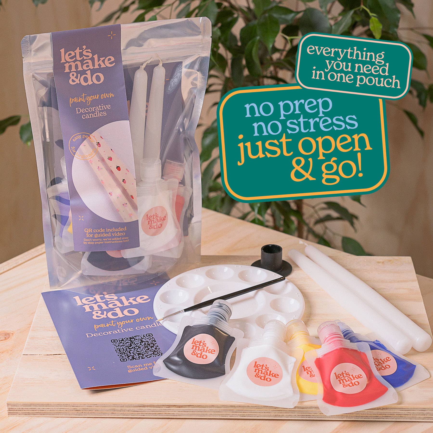 Let's Make & Do - Vente Kit de bricolage - Kit de peinture pour bougies décoratives à personnaliser2