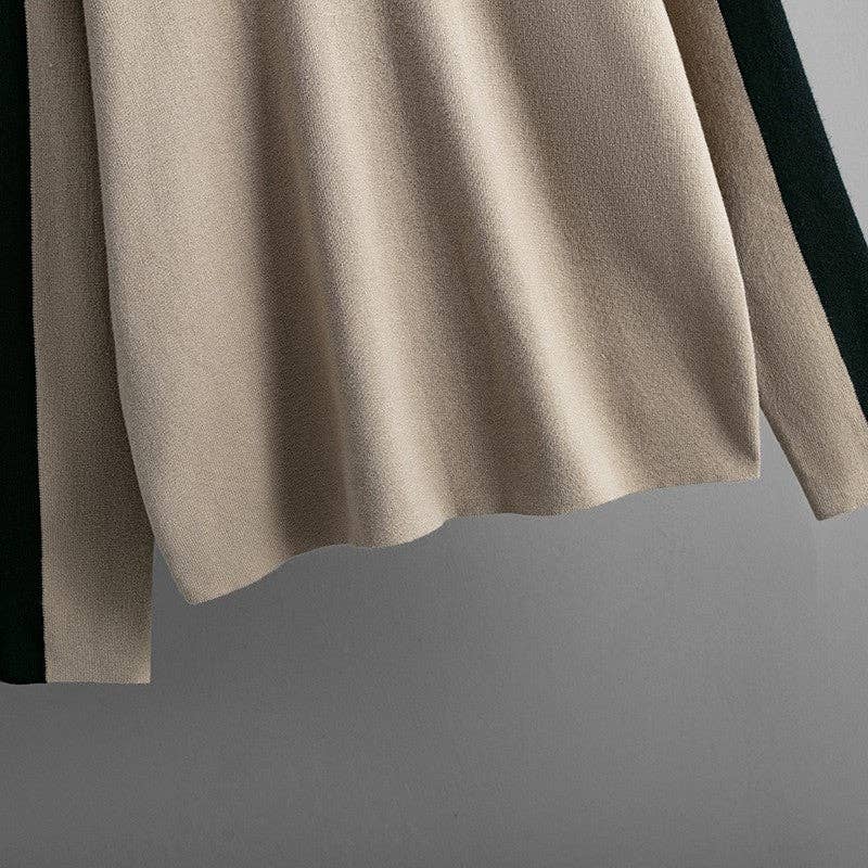 FurDecoration - Vente Ensemble de vêtements d'intérieur – femme - Ensemble de jogging avec pull à col rond et blocs de couleur5