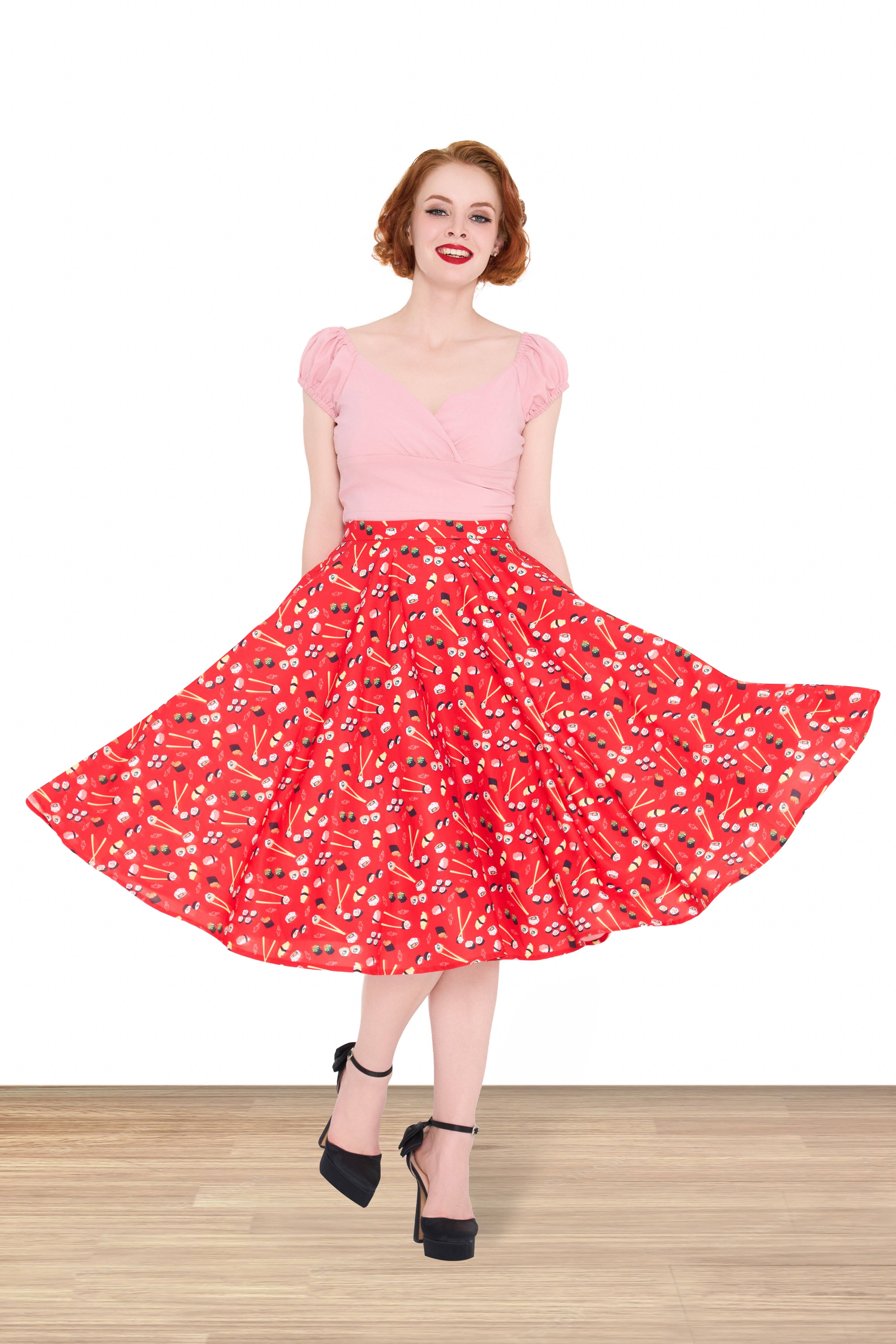 Lindy Bop / Econotrom S.L. - Wholesale Rok - Dames - Peggy Sue rok met sushi-print2