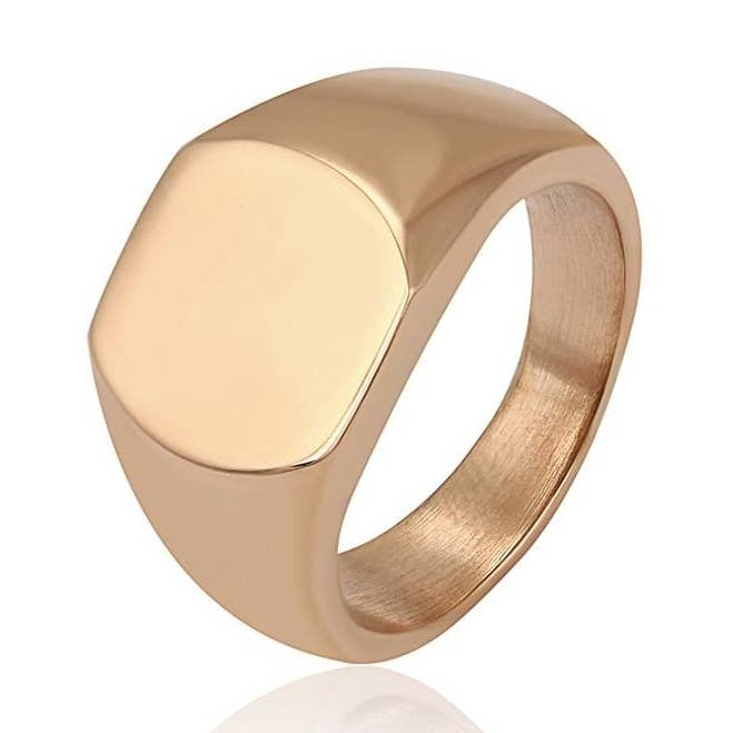 Signet guldpläterad ring. för wholesale av Raf Rossi Gold Plated