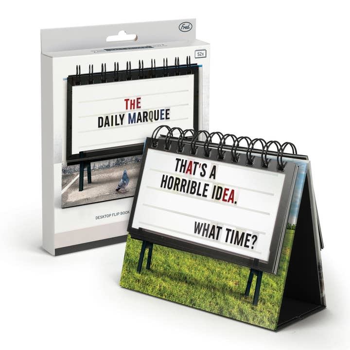 Fred & Friends - Wholesale Book - Adult - The Daily Marquee - Desktop Flipchart