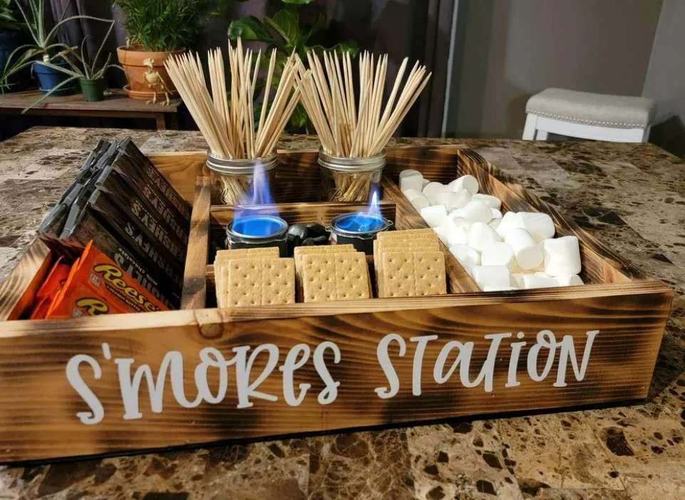 Heirloom Graphics & Custom Woodworking - Venta al por mayor Bandeja de servir - ¡Juego completo de bandejas para fiestas S'Mores!2