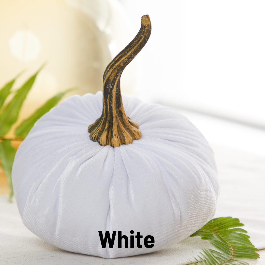 Your Heart's Content - Wholesale Decorative Tabletop Object - Pumpkin Large Velvet, Fall Mantel Decor, Halloween Table32