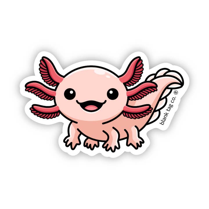 Blank Tag Co.® Waterproof Sticker - Axolotl for wholesale by Blank Tag Co. - Waterproof Stickers