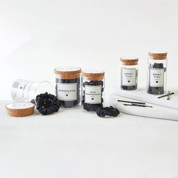 Angle - Wholesale Hair Pin - Black Bobby Pins in Jar - Large (75pcs)