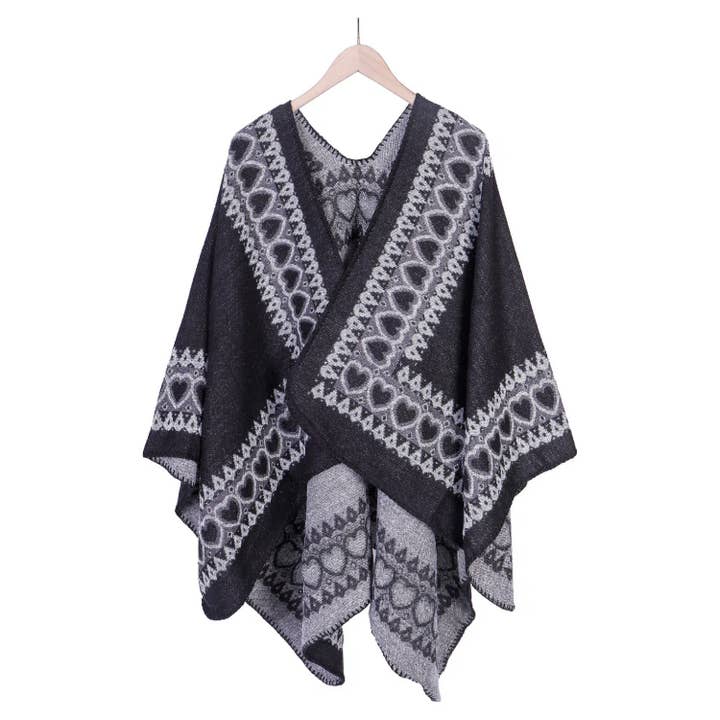 Superbia – wholesale Cape - Dam – En storlek Love Heart omlottkappa
