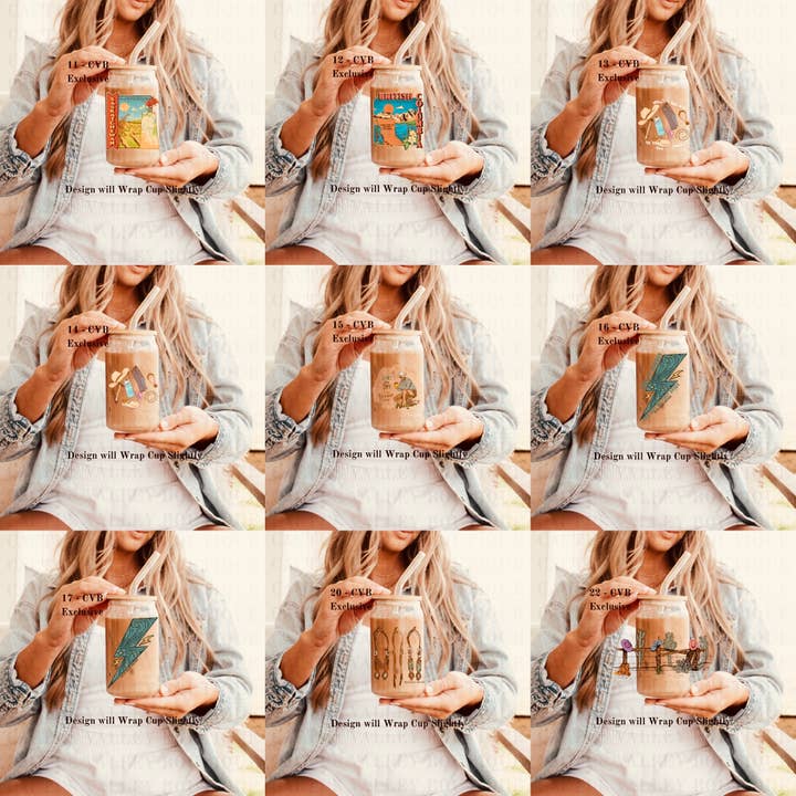 Cactus Valley Boutique - Wholesale Drinking Glass/Cup - 16oz Glass Tumbler - Design It2