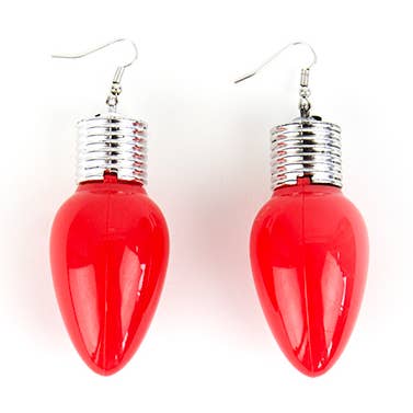 Festive Light Up Christmas Earrings for wholesale by Gift Republic