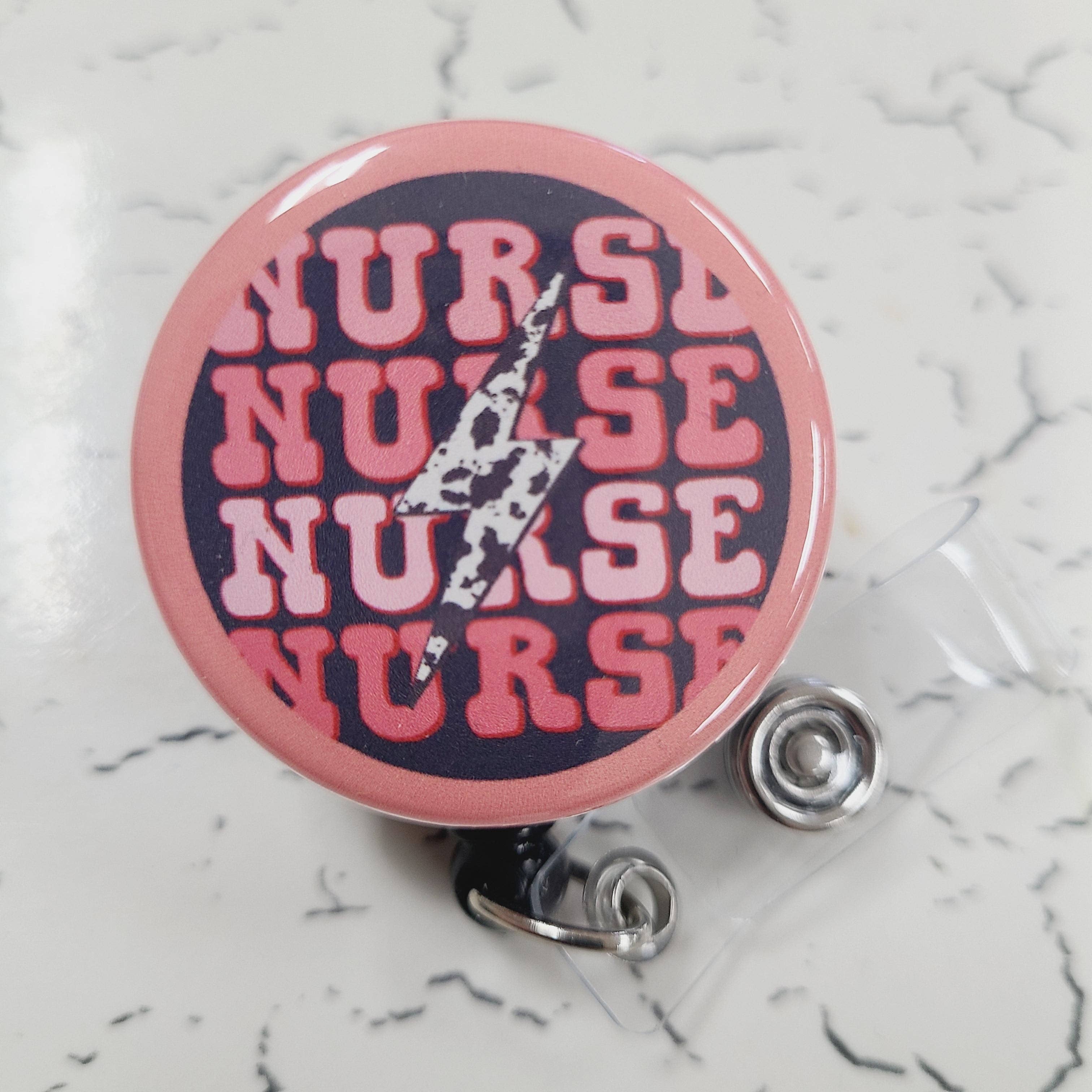 RebootRelics - Wholesale Badge Accessory - Women's - Nurse Badge Reel: Pink Shades - Gifts for Healthcare Workers0