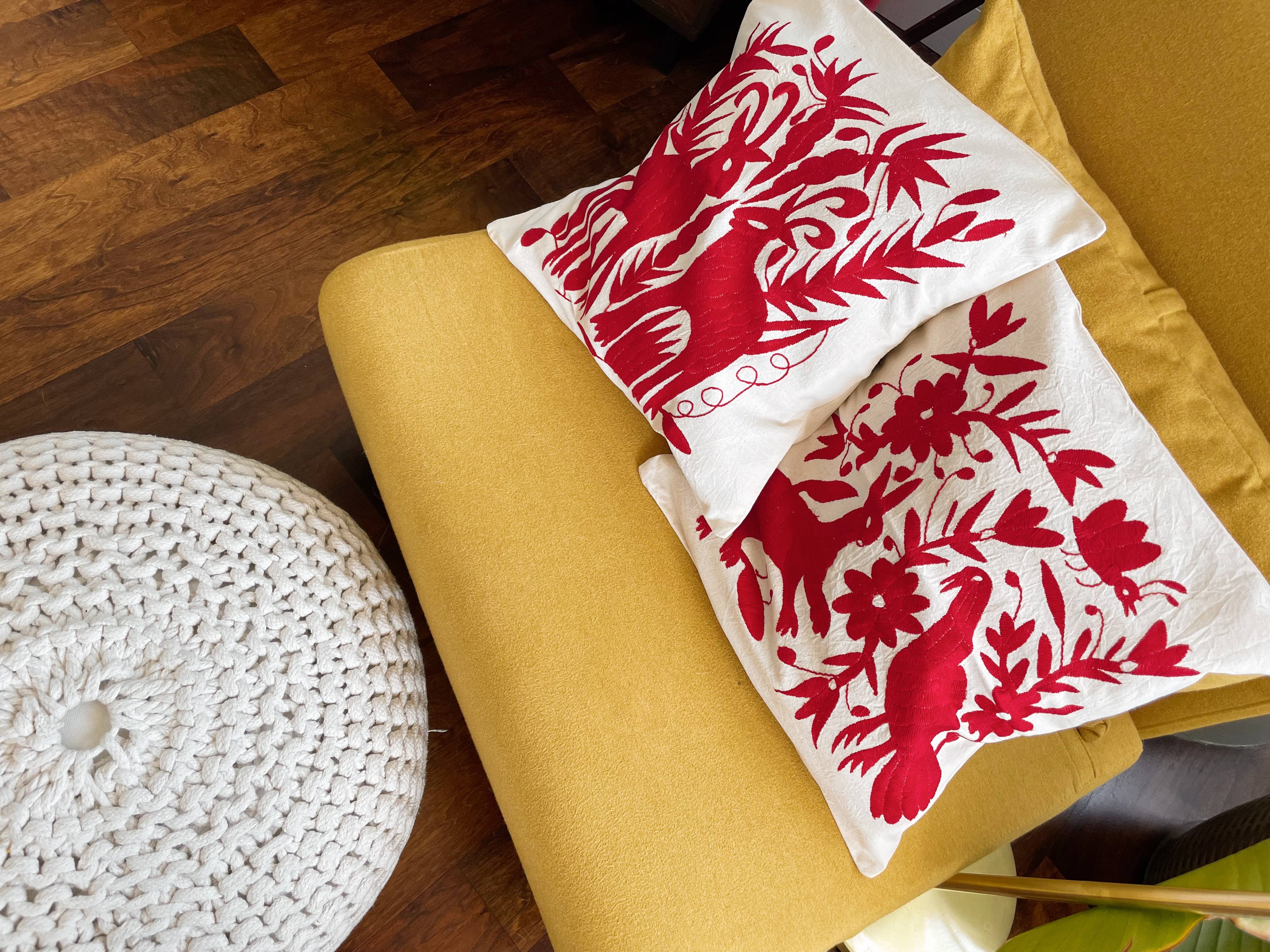 Pura Vida – Engroshandel Pyntepudebetræk – Broderet mexicansk pudebetræk Minimalistisk Dyr i farve18