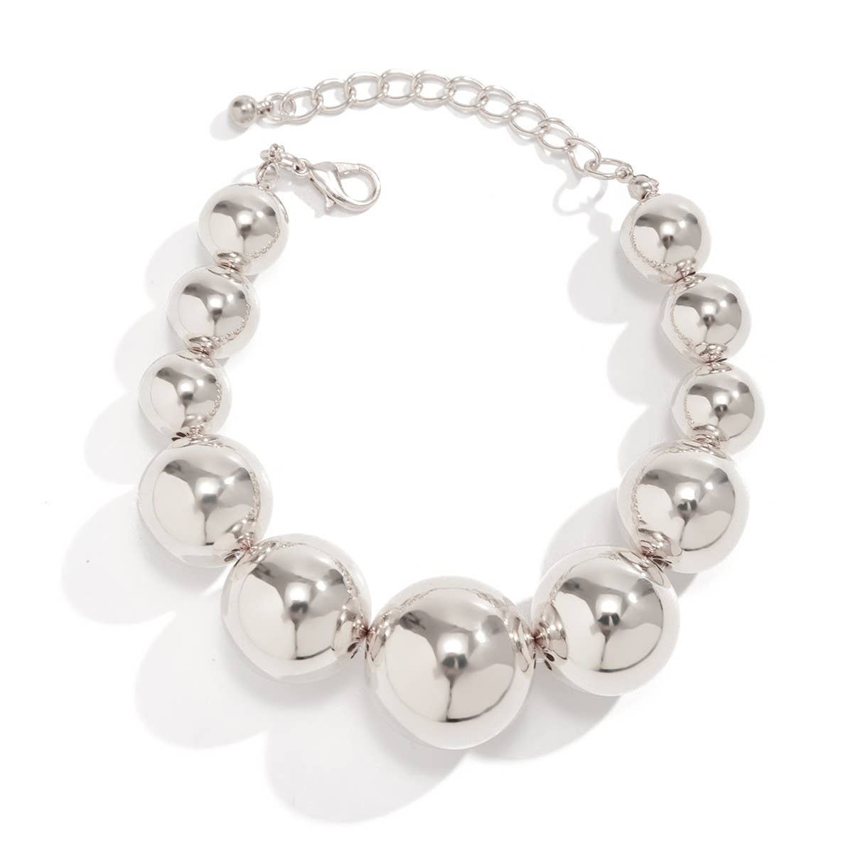 ACCITY - Wholesale Jewelry Set - VINTAGE MINIMALIST LARGE BEADED NECKLACE BRACELET_CWAJE117214