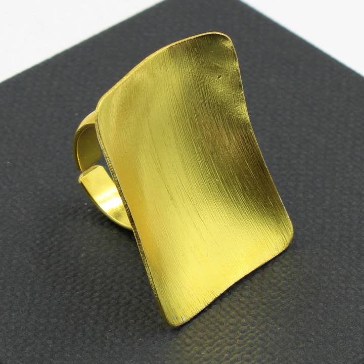 MONDRIAN ring gold-plated - Design with character for wholesale by LA MAR