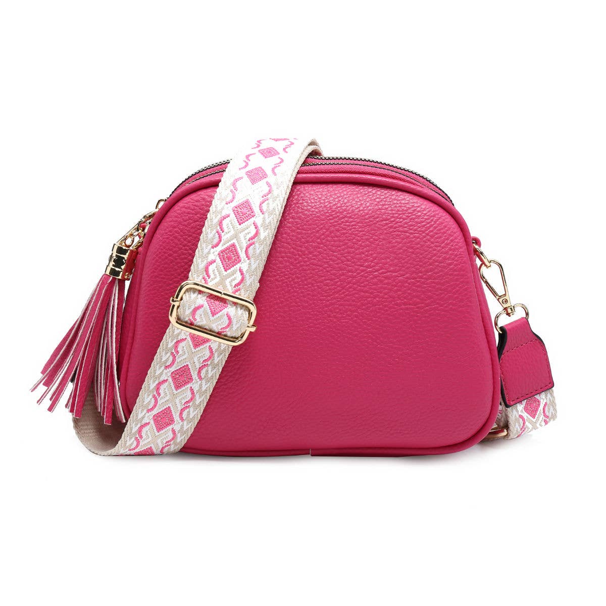 Papaya Fashion Ltd – wholesale Crossbody bag – Women's – B23007 Cross Body Handbag with three zip top sections4