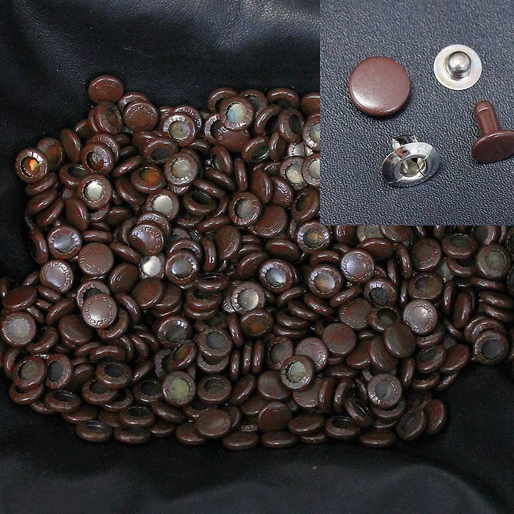 200 Sets (800 Pcs) 3/8'' Brown Line 16 Segma Snap #Z5354CN for wholesale by JAMIN LEATHER