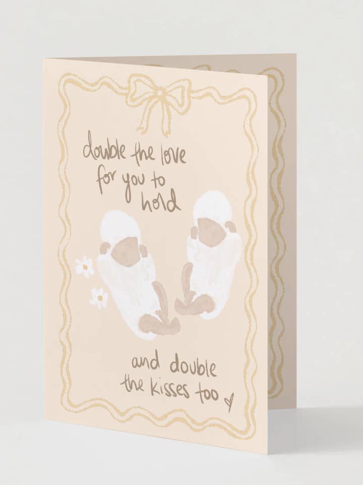 Double the love twins card for wholesale by the name nest
