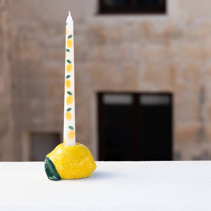 Talking Tables USA - Wholesale Tapered Candle/Candlestick - Lemon Taper Dinner Candles | 2 Pack | Mothers Day Gifts |