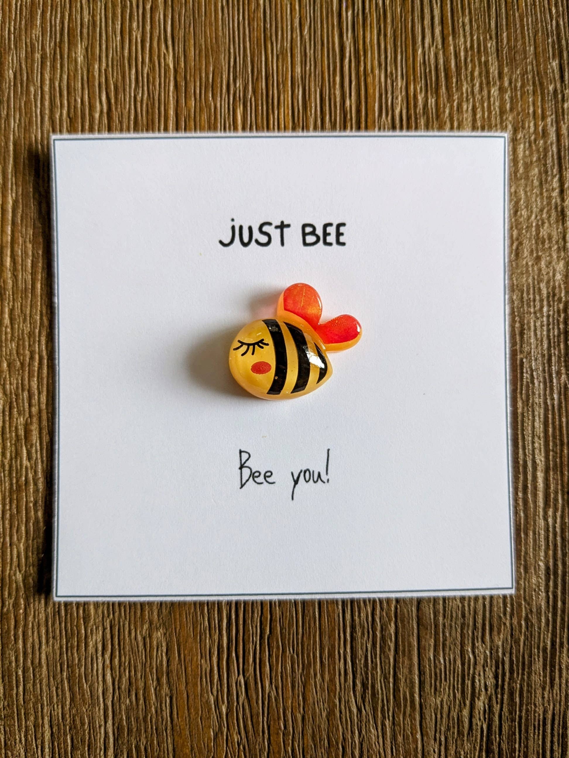 Uplifted Ink - Wholesale Encouragement Card - Just Bee You Mini Keepsake Card with Personalized Message0