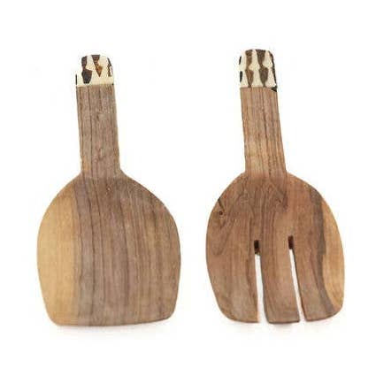 Wooden Serving Spoons, Short for wholesale by Gitzell FairTrade