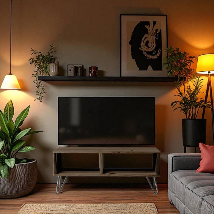 HIRA TV-möbel i massivt trä. Finish "R A W G R A Y". för wholesale av Raw Wood