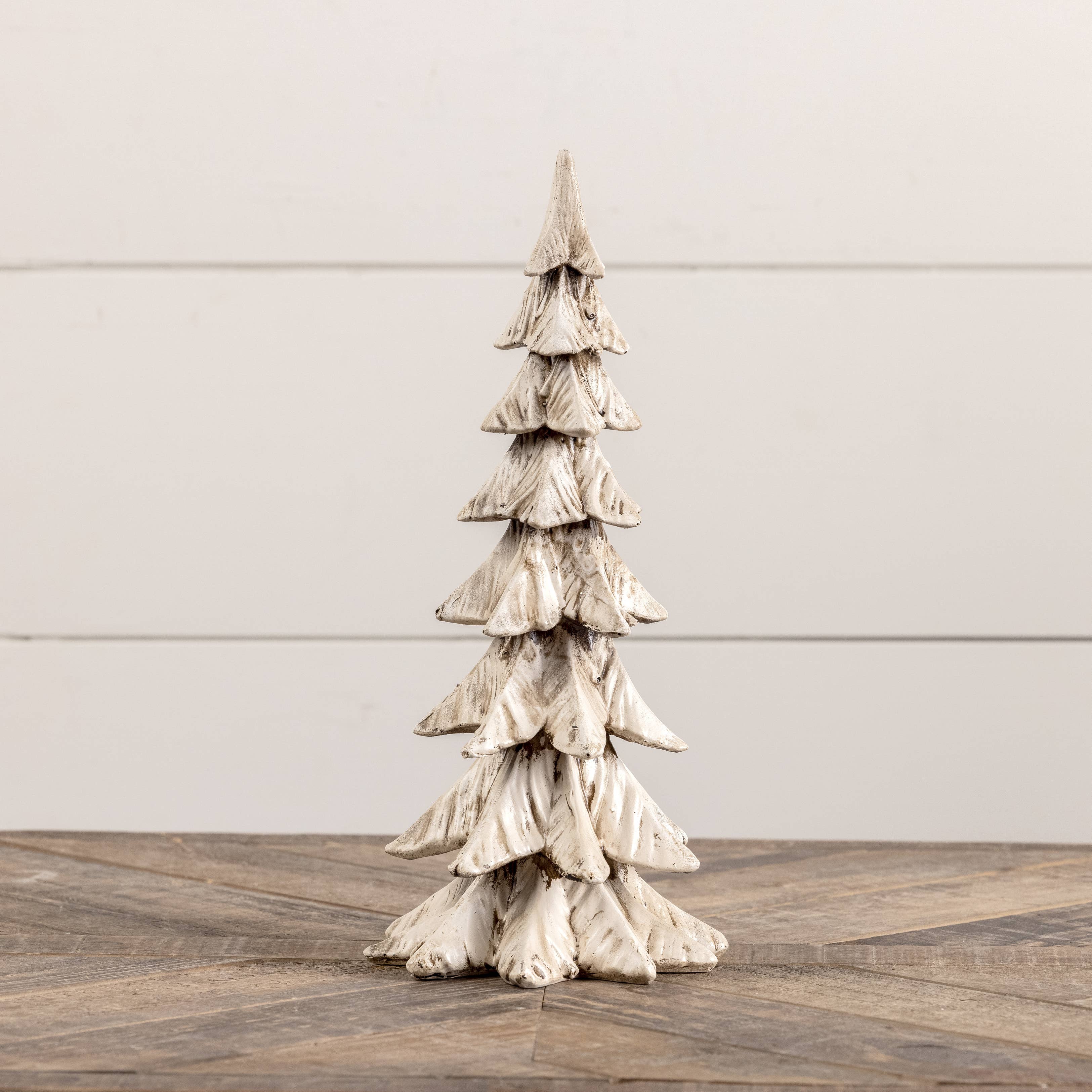 Ragon House - Wholesale Decorative Tabletop Object - 12" WEATHERED WHITE RESIN TREE1