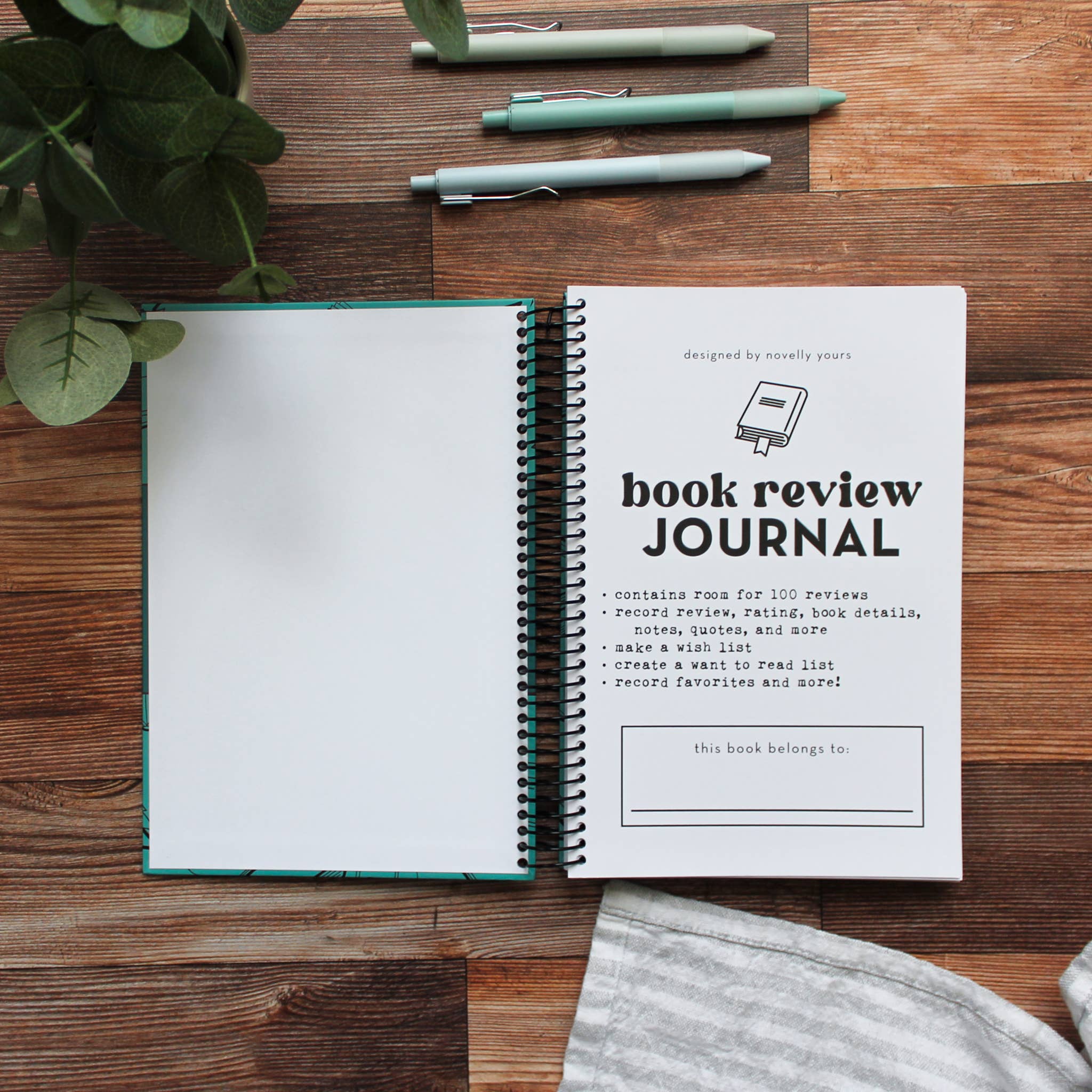 Novelly Yours - Wholesale Journal/Diary - Book Review Journal | 100 Book Hardcover reading notebook 1